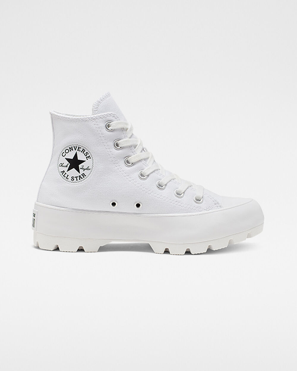 Converse Chuck Taylor All Star Lugged Sneakers Dam Vita Svarta Vita | REA-463798