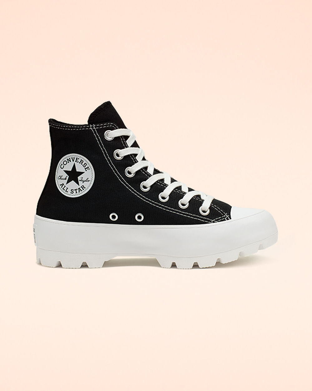 Converse Chuck Taylor All Star Lugged Sneakers Dam Svarta Vita Svarta | REA-918468