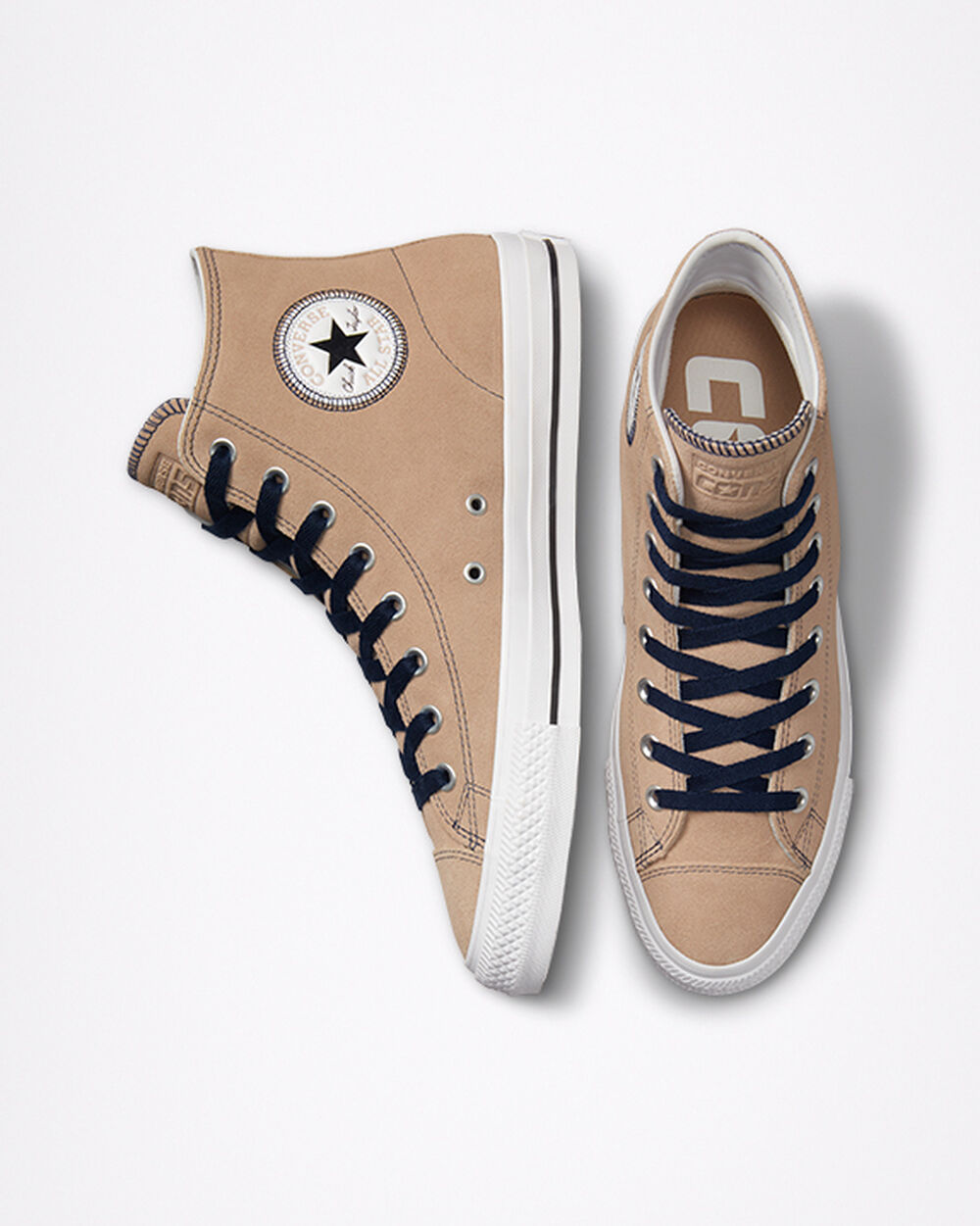 Converse CONS Chuck Taylor All Star Pro Sneakers Herr Khaki Svarta Vita | REA-863208