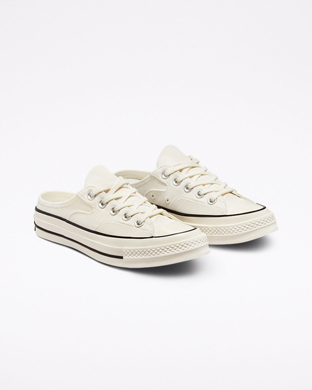 Converse Chuck 70 Mule Dam Vita Svarta | REA-358018