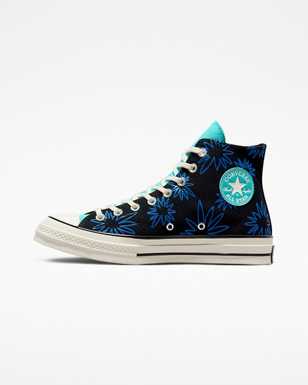 Converse Chuck 70 Sneakers Herr Svarta Tvätt Turkos Kungsblått | REA-710388