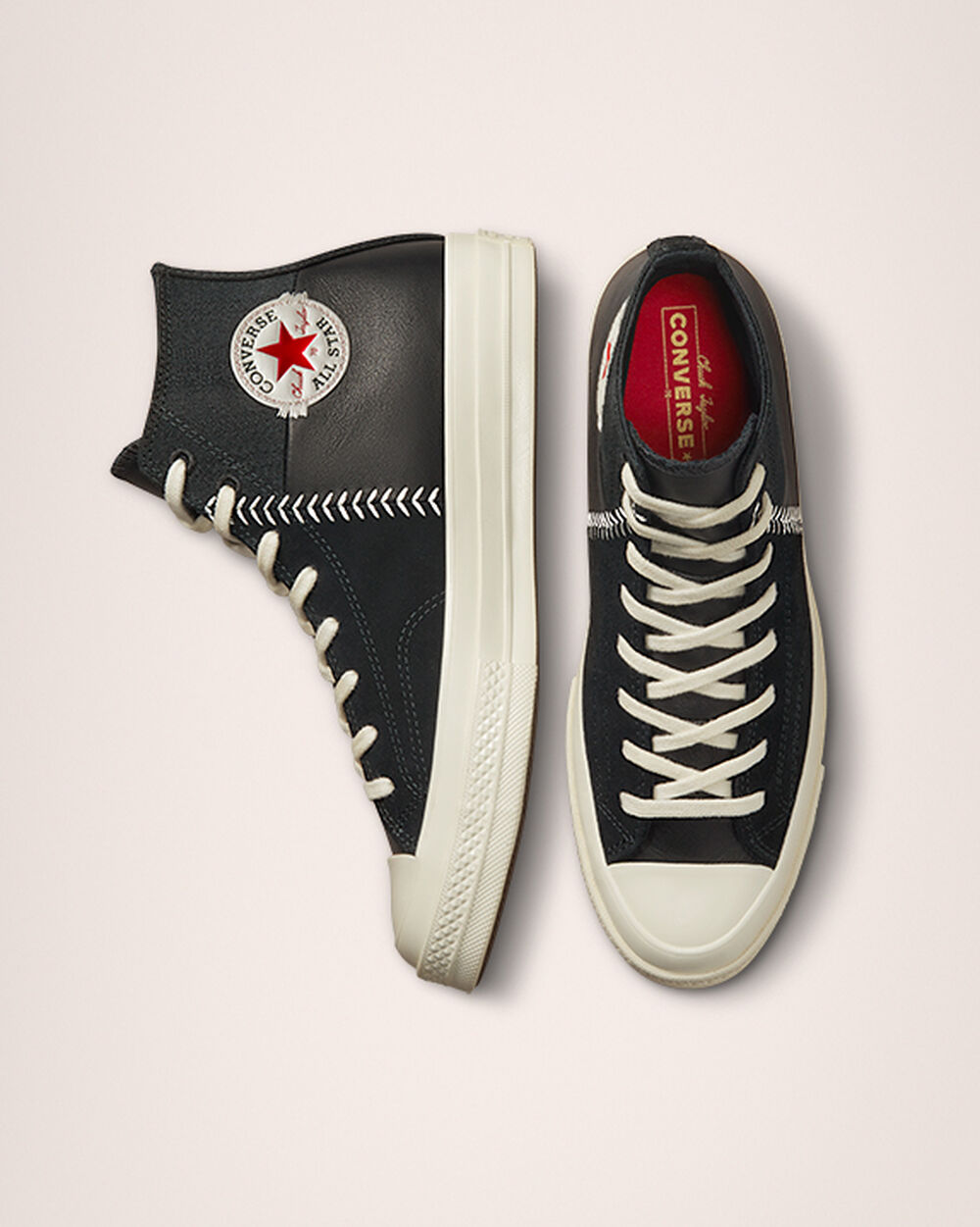 Converse Chuck 70 Sneakers Herr Svarta Vita Röda | REA-147298