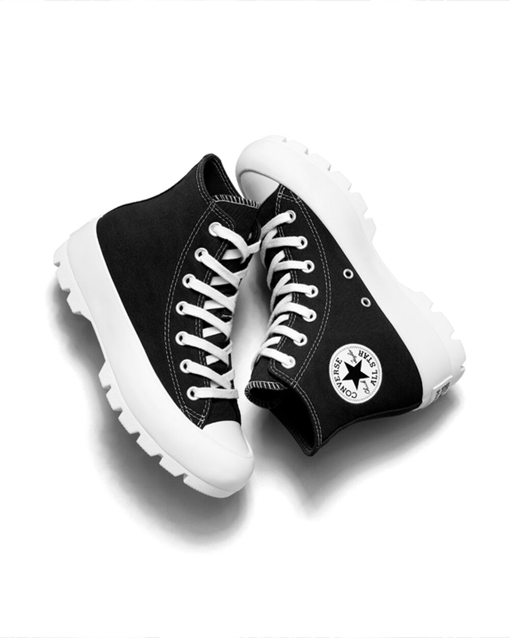 Converse Chuck Taylor All Star Lugged Sneakers Dam Svarta Vita Svarta | REA-120648