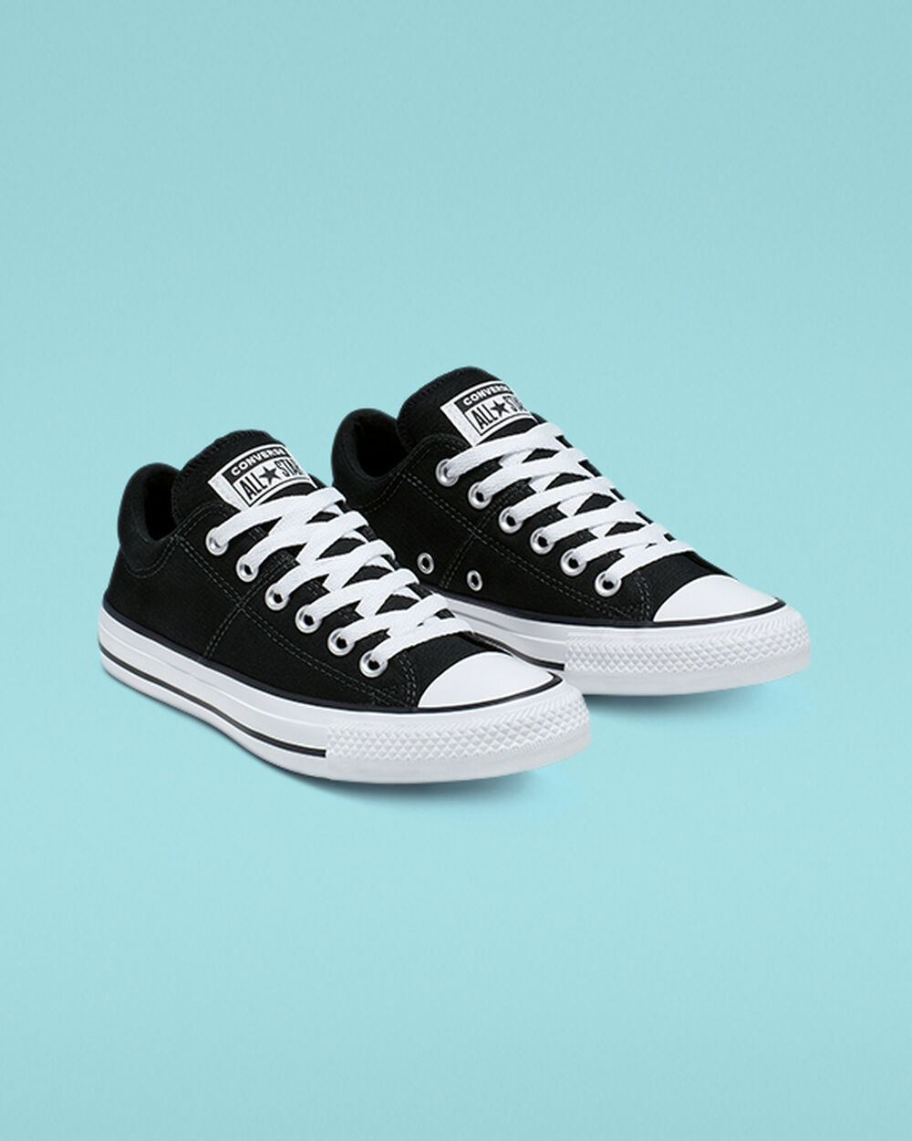 Converse Chuck Taylor All Star Madison Sneakers Dam Svarta Vita Svarta | REA-381908