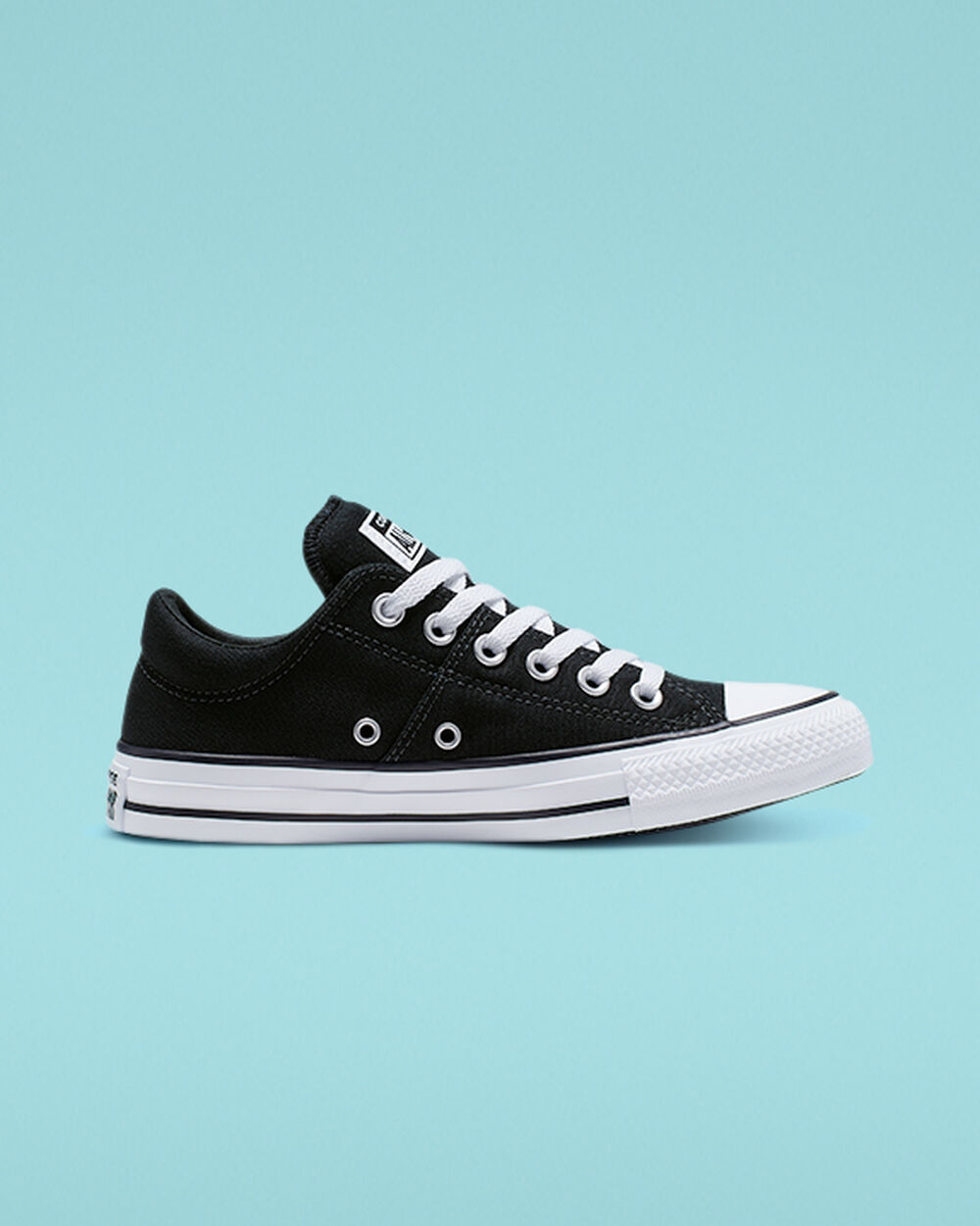 Converse Chuck Taylor All Star Madison Sneakers Dam Svarta Vita Svarta | REA-381908