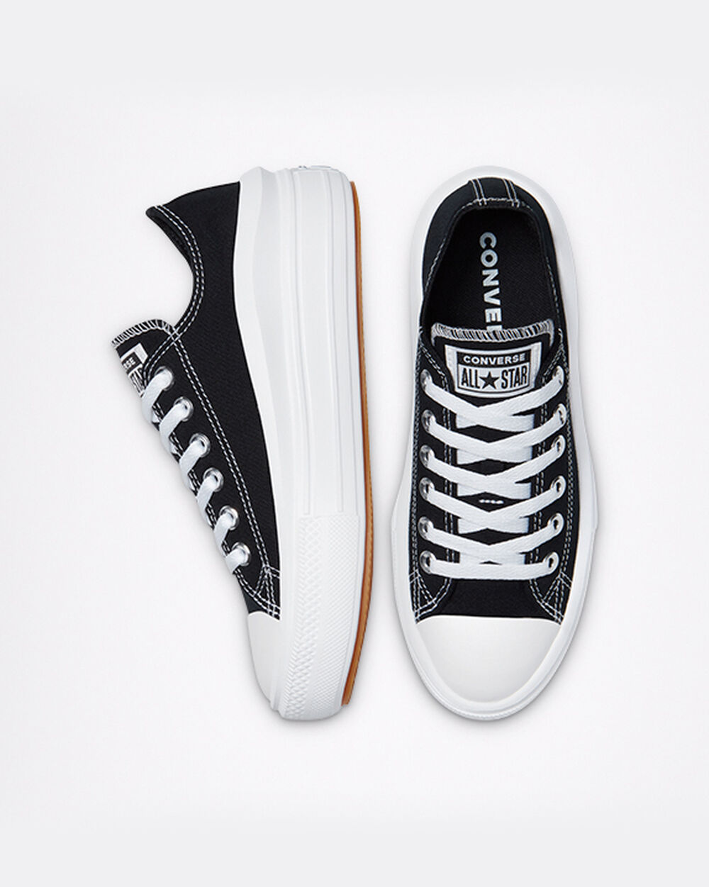 Converse Chuck Taylor All Star Move Sneakers Dam Svarta Vita | REA-754288