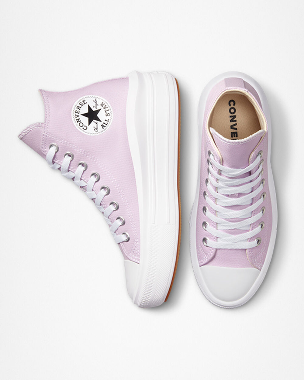 Converse Chuck Taylor All Star Move Sneakers Dam Ljuslila Vita | REA-854608