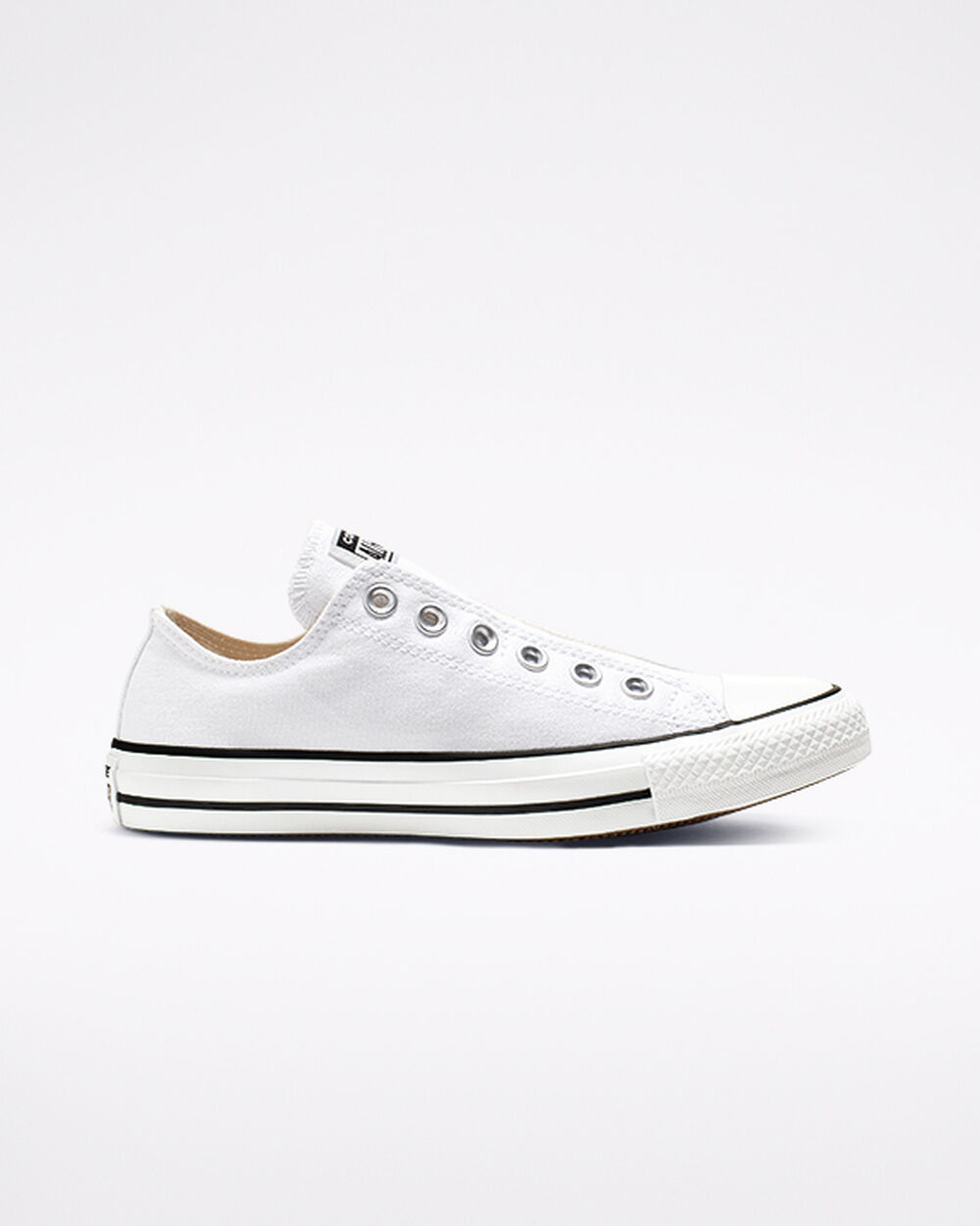 Converse Chuck Taylor All Star Slip On Dam Vita Svarta Vita | REA-976548