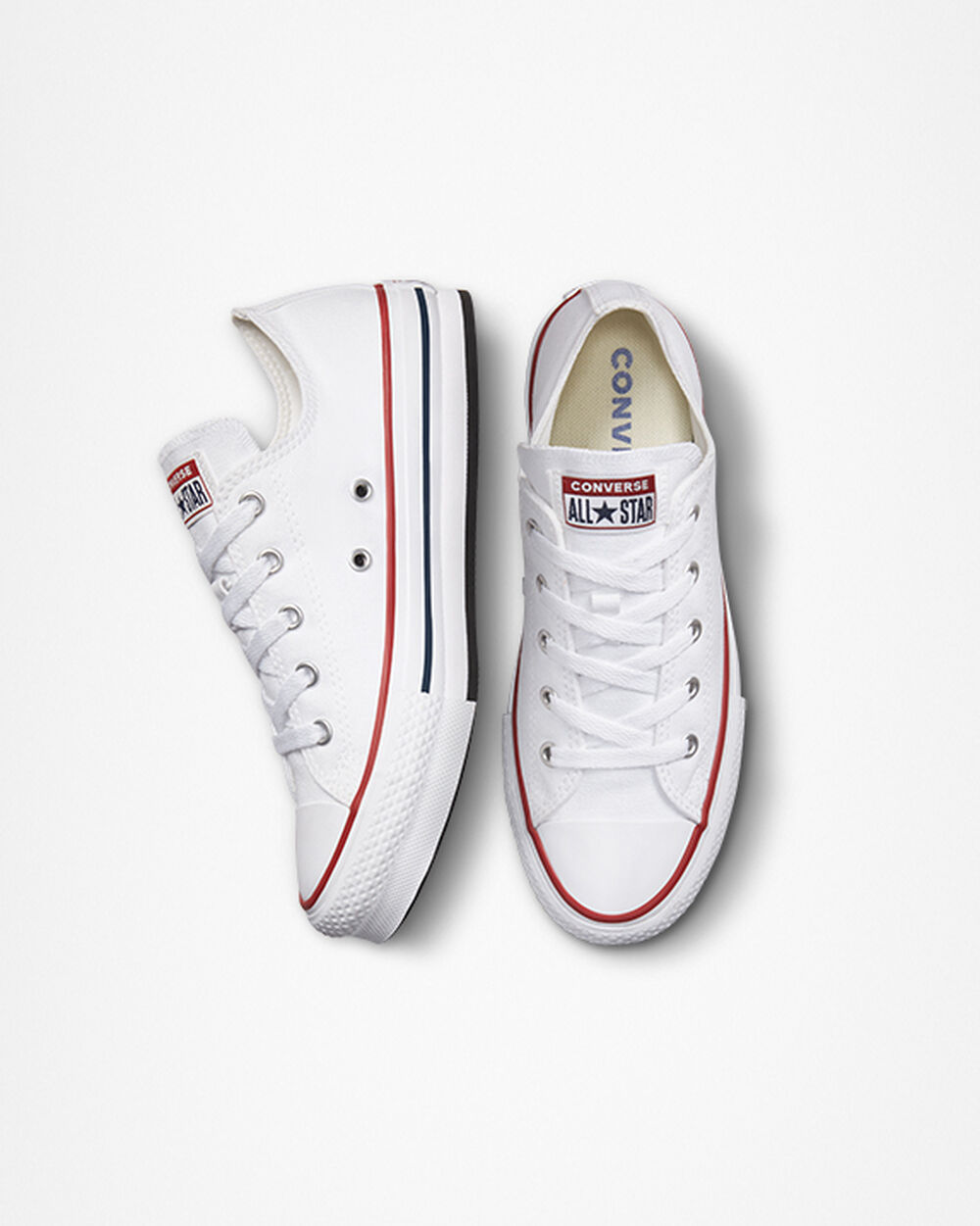 Converse Chuck Taylor All Star Sneakers Tjej Vita Mörkröda Marinblå | REA-018258