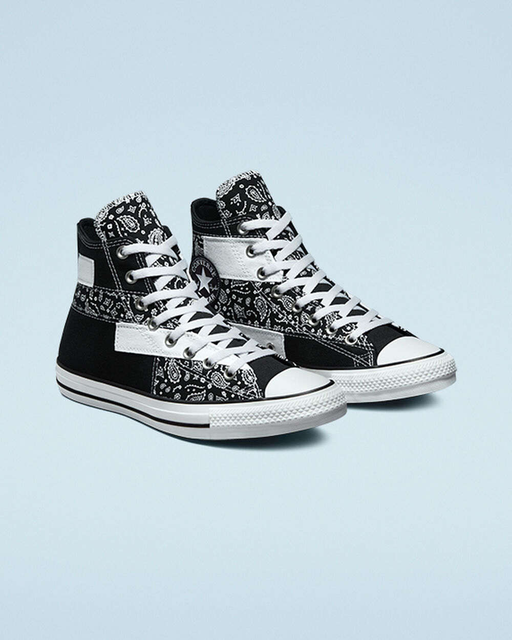 Converse Chuck Taylor All Star Sneakers Herr Svarta Vita Svarta | REA-031768