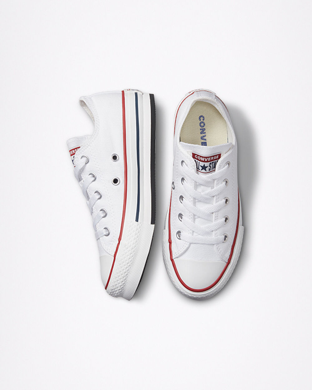 Converse Chuck Taylor All Star Sneakers Tjej Vita Mörkröda Marinblå | REA-154808