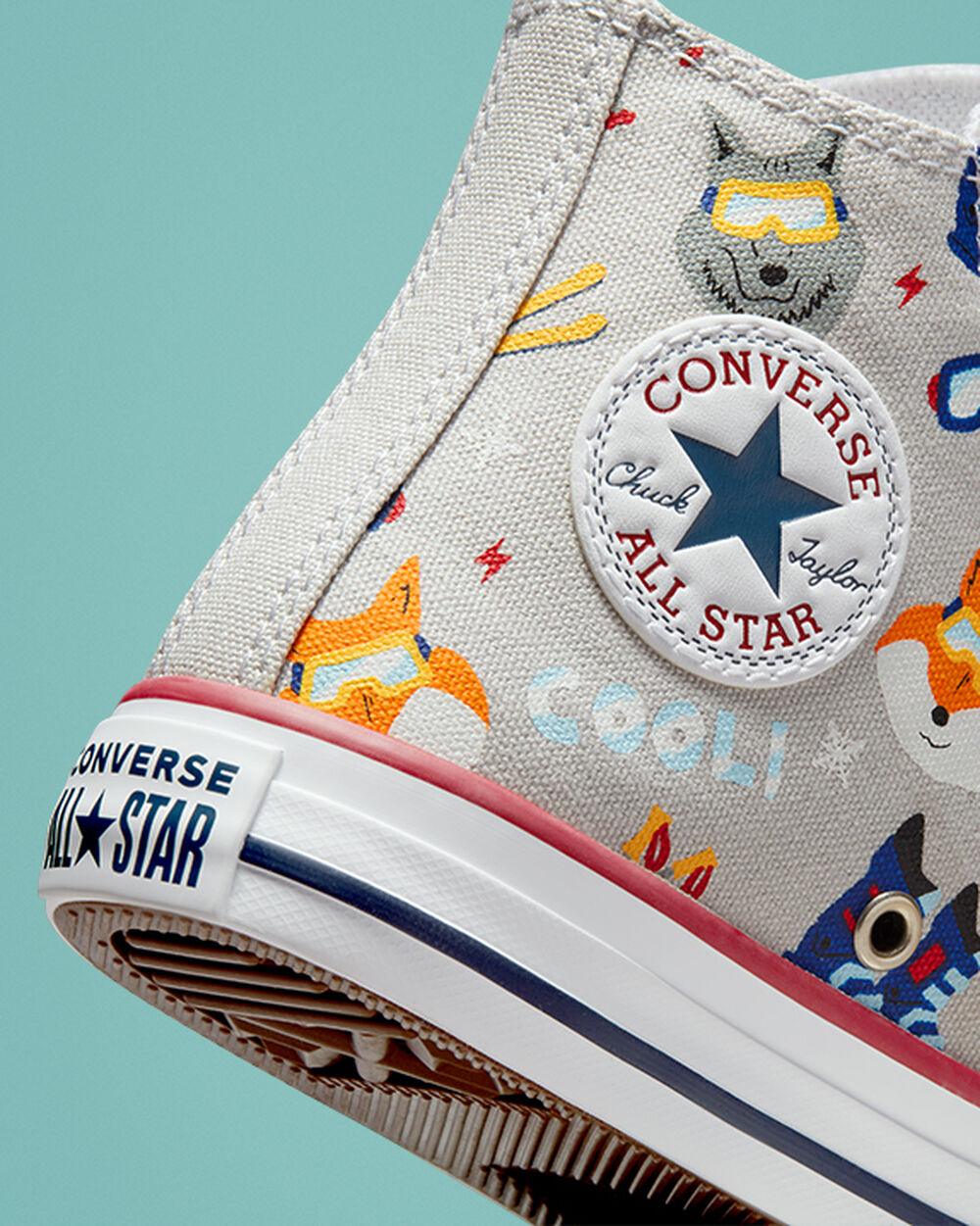 Converse Chuck Taylor All Star Sneakers Tjej Ljusgrå Marinblå | REA-164308