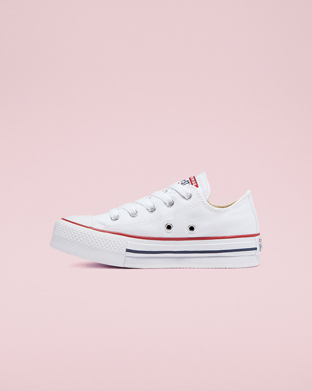 Converse Chuck Taylor All Star Sneakers Tjej Vita Mörkröda Marinblå | REA-186078