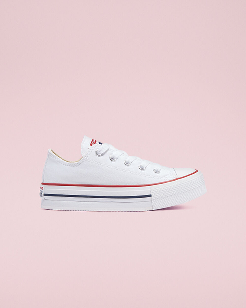 Converse Chuck Taylor All Star Sneakers Tjej Vita Mörkröda Marinblå | REA-186078