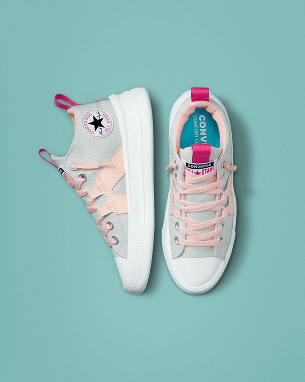 Converse Chuck Taylor All Star Sneakers Tjej Ljusgrå Rosa | REA-240398