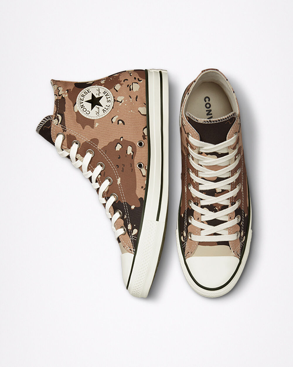 Converse Chuck Taylor All Star Sneakers Herr Bruna Vita Svarta | REA-283508