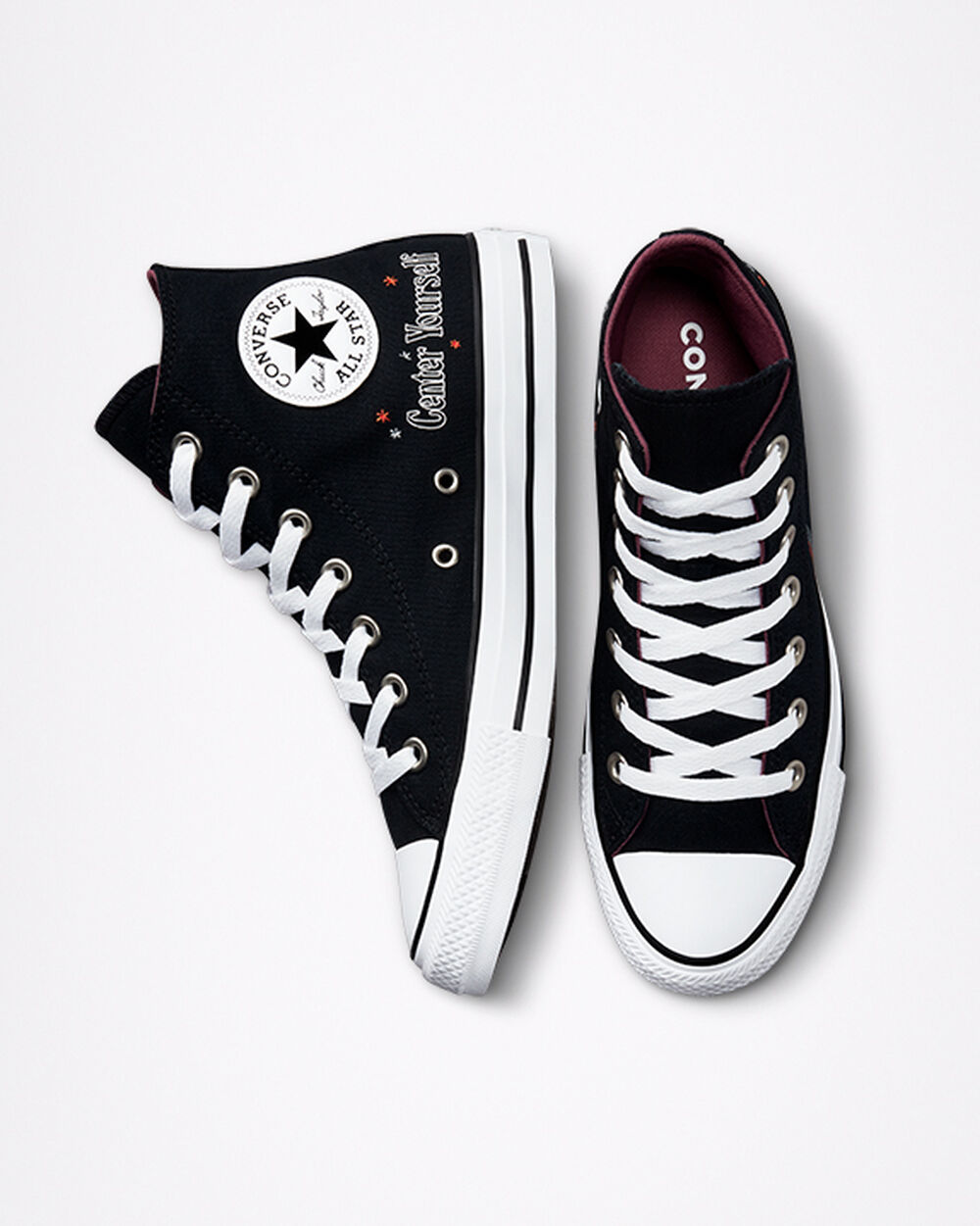 Converse Chuck Taylor All Star Sneakers Dam Svarta Vita Grå | REA-418028