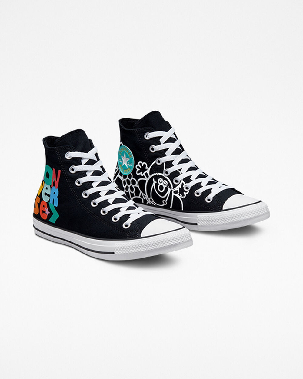 Converse Chuck Taylor All Star Sneakers Herr Svarta Vita | REA-609748