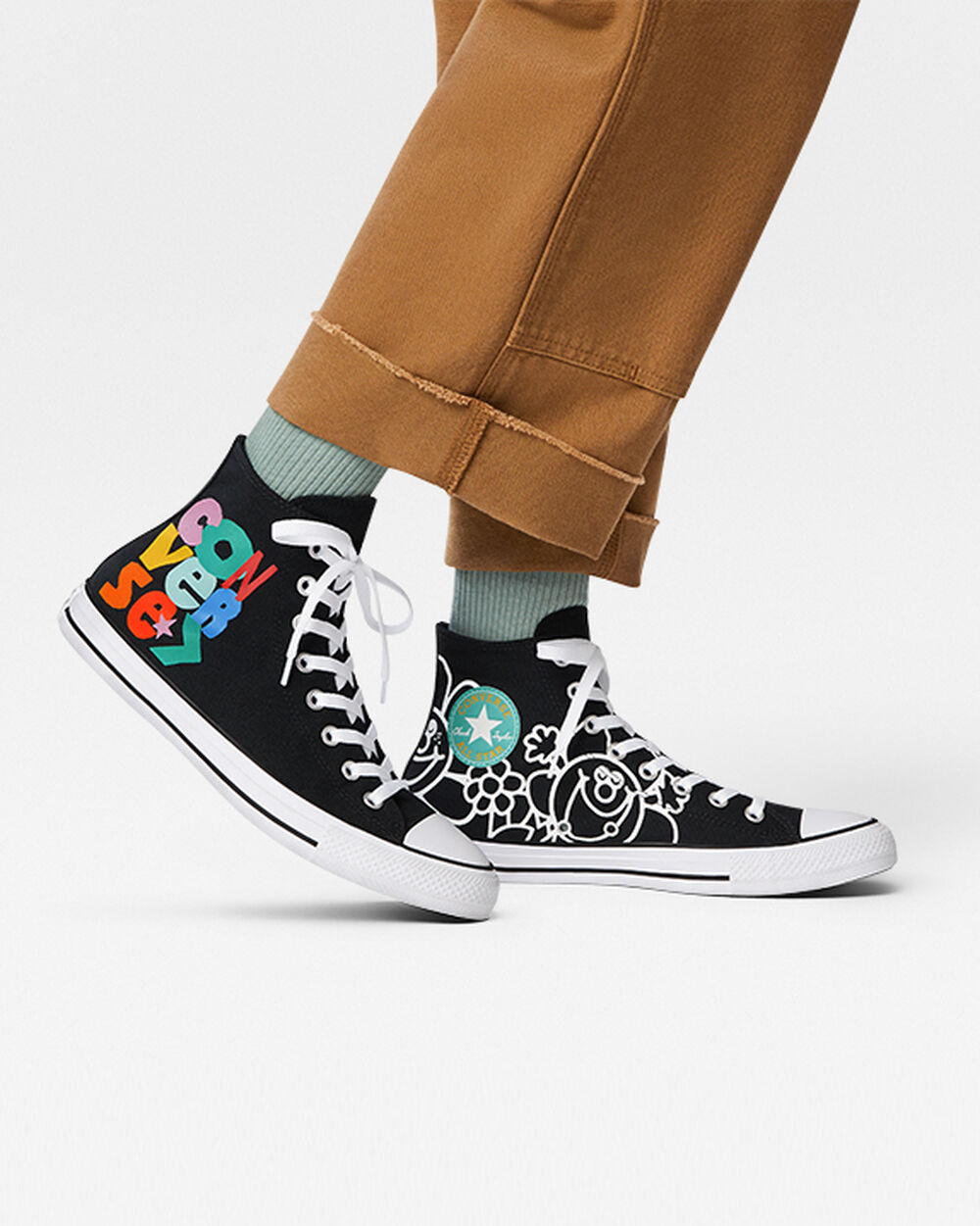 Converse Chuck Taylor All Star Sneakers Herr Svarta Vita | REA-609748