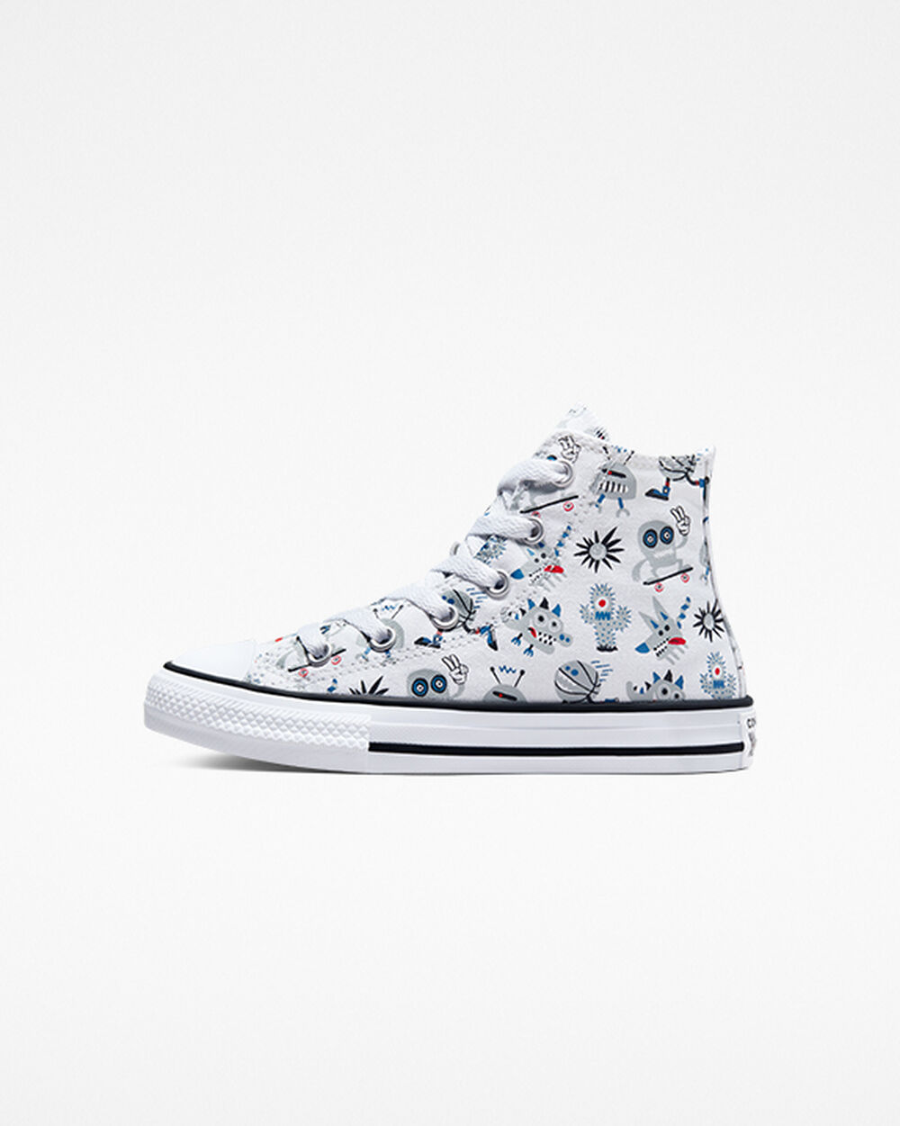 Converse Chuck Taylor All Star Sneakers Tjej Vita Grå Blå | REA-671508