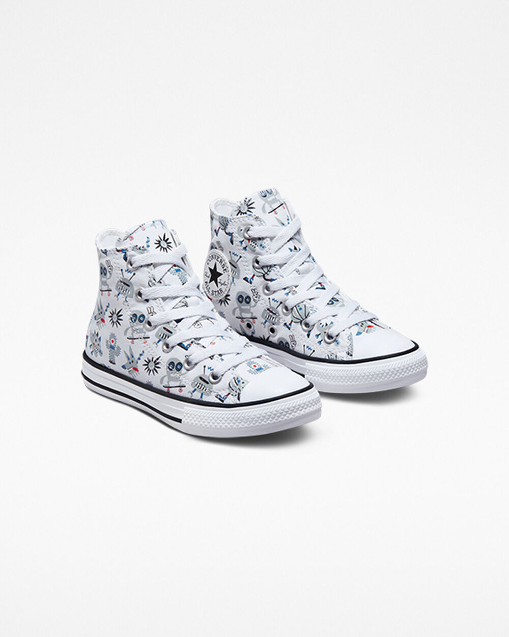 Converse Chuck Taylor All Star Sneakers Tjej Vita Grå Blå | REA-671508