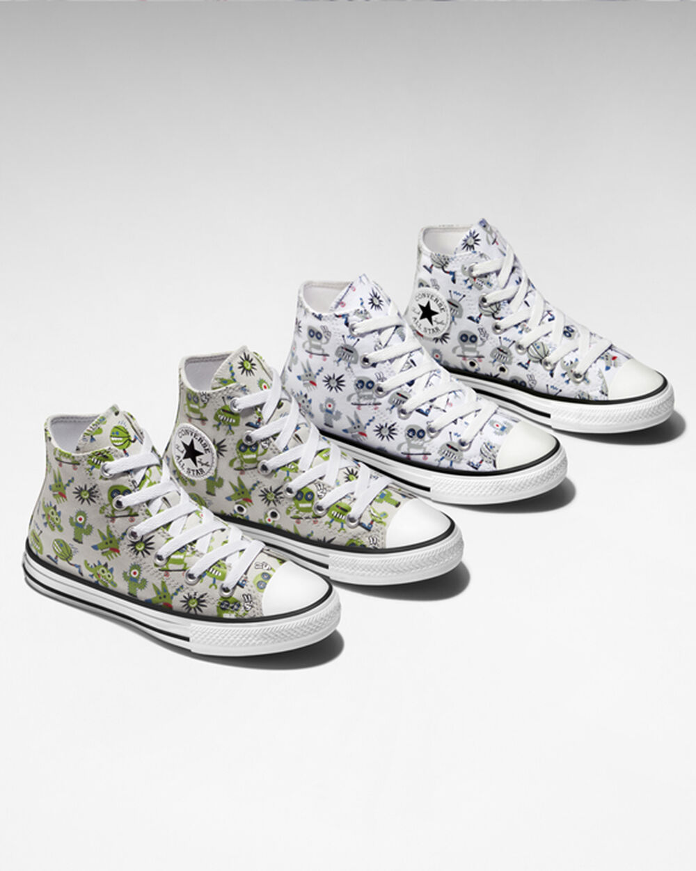 Converse Chuck Taylor All Star Sneakers Pojke Vita Grå Blå | REA-867928