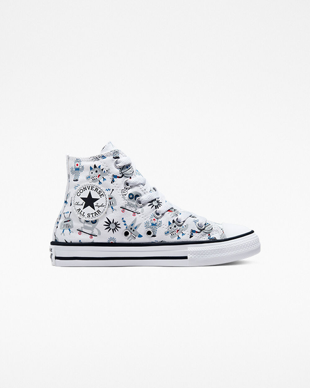 Converse Chuck Taylor All Star Sneakers Pojke Vita Grå Blå | REA-867928