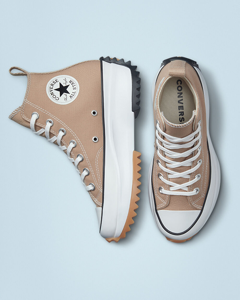 Converse Run Star Hike Sneakers Dam Khaki Svarta Vita | REA-196388