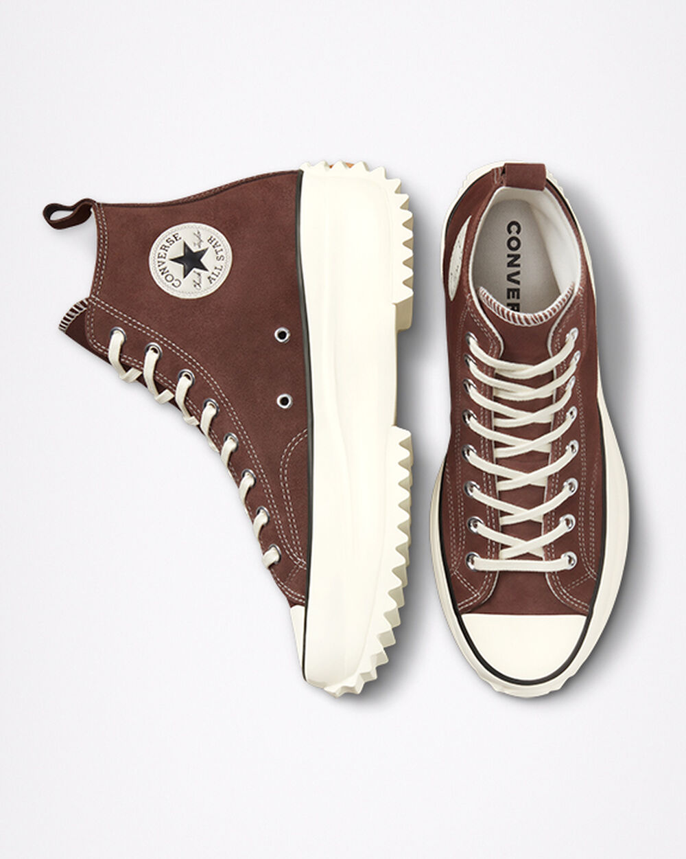 Converse Run Star Hike Sneakers Herr Bruna Vita Svarta | REA-015968