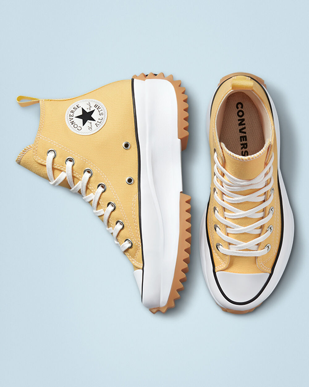 Converse Run Star Hike Sneakers Herr Citron Svarta Vita | REA-671858