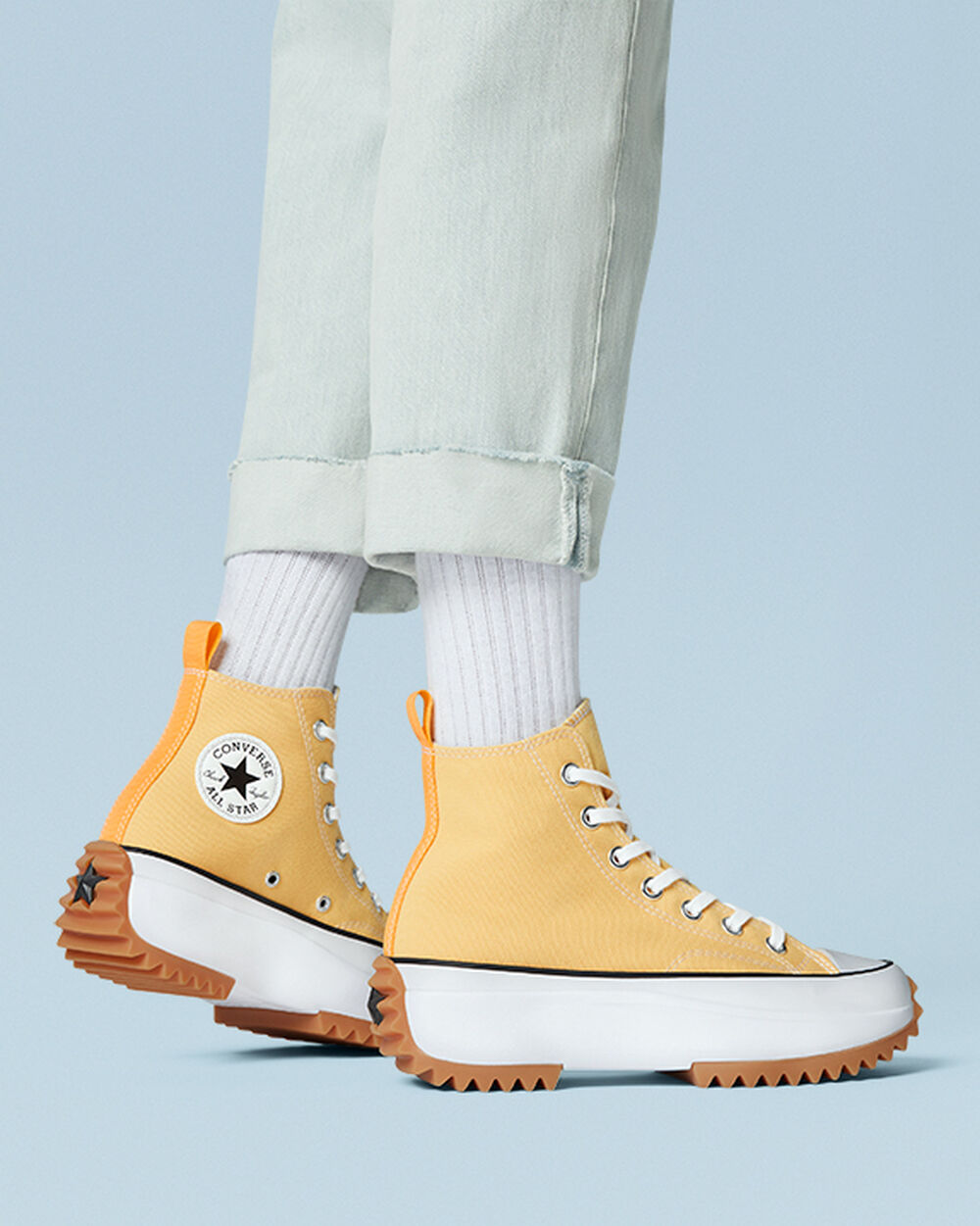 Converse Run Star Hike Sneakers Herr Citron Svarta Vita | REA-671858